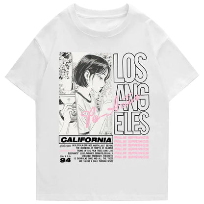 L.A Anime Girl Smoking T-Shirt