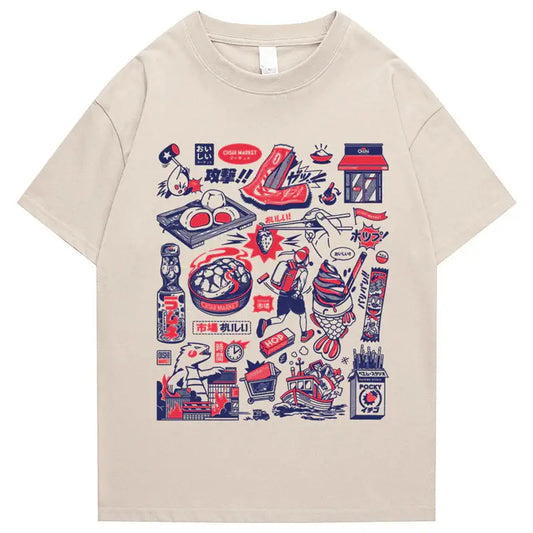 T-shirt retrò pop giapponese
