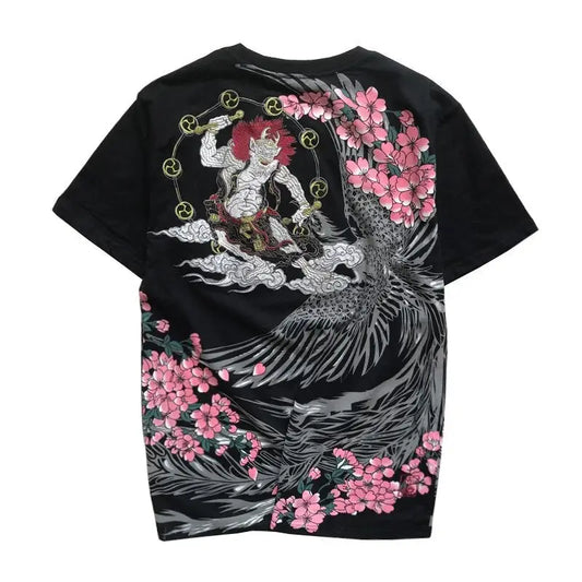 Camiseta bordada Raijin Storm God