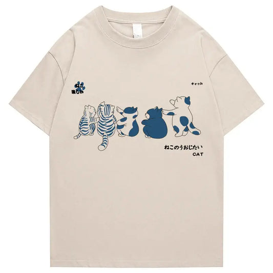 T-shirt rétro Chill Cats