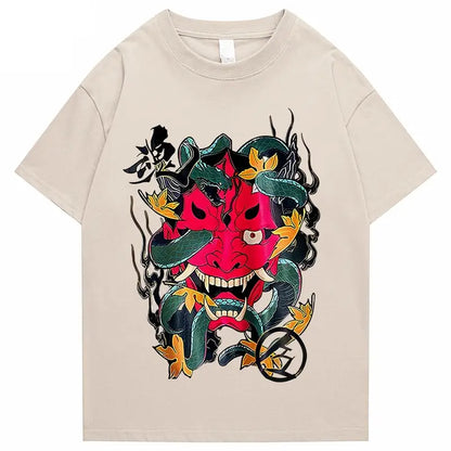 T-shirt rétro Hannya Demon Snake