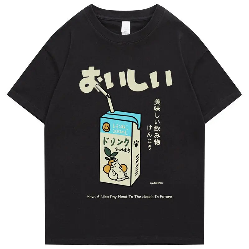 T-shirt Carton de jus de Yuzu rétro