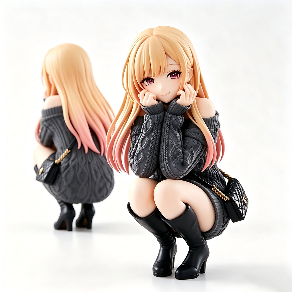 Sitting Marin Kitagawa Figure dual angle display