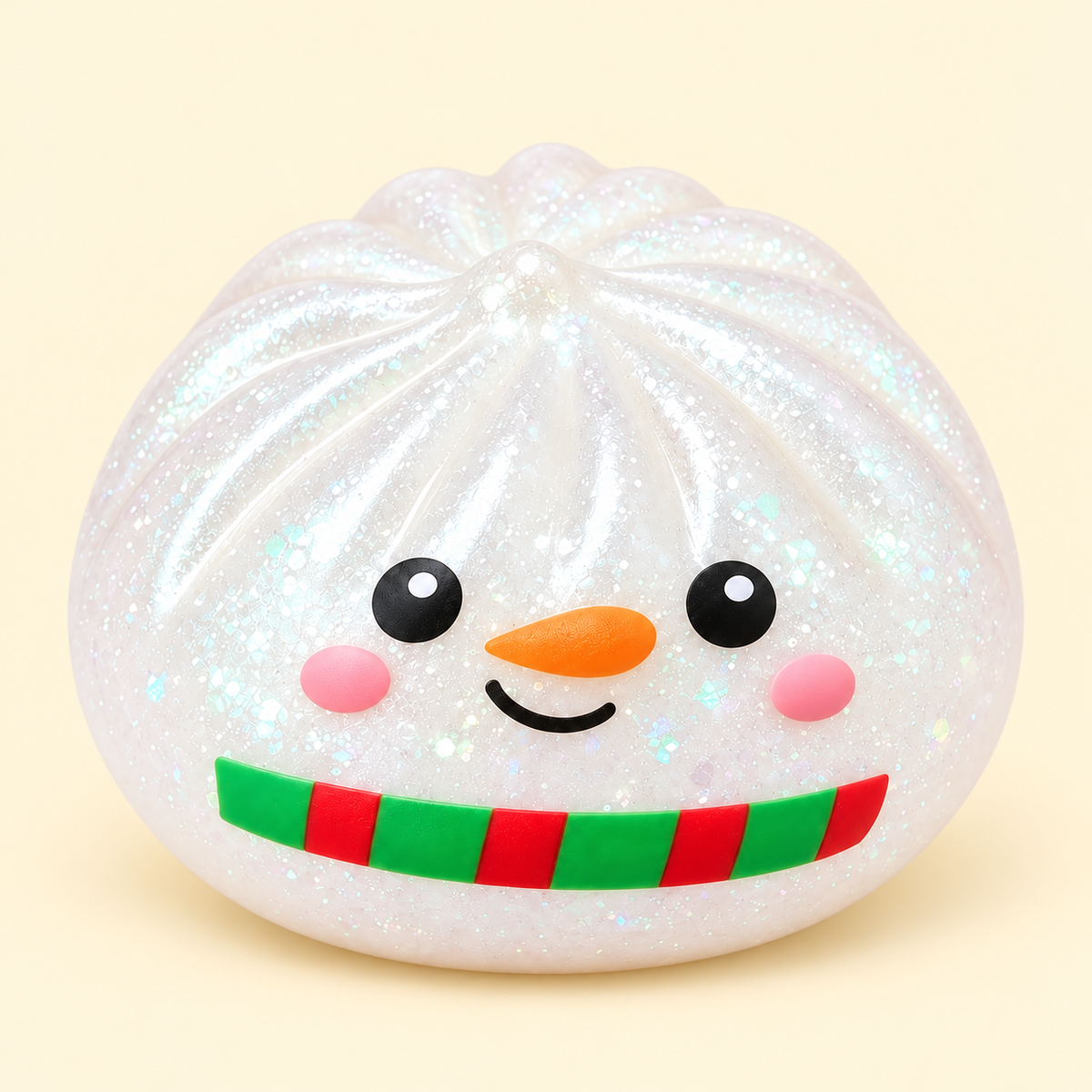 Snowman Dumpling Squishy scarf detail