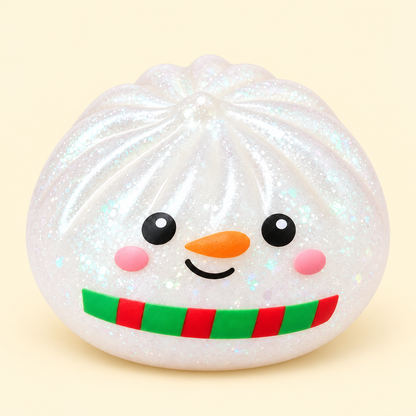 Snowman Dumpling Squishy scarf detail