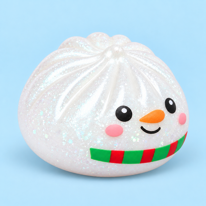 Snowman Dumpling Squishy side angle