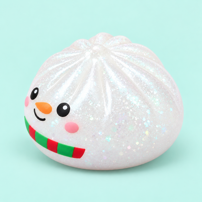 Snowman Dumpling Squishy rear angle