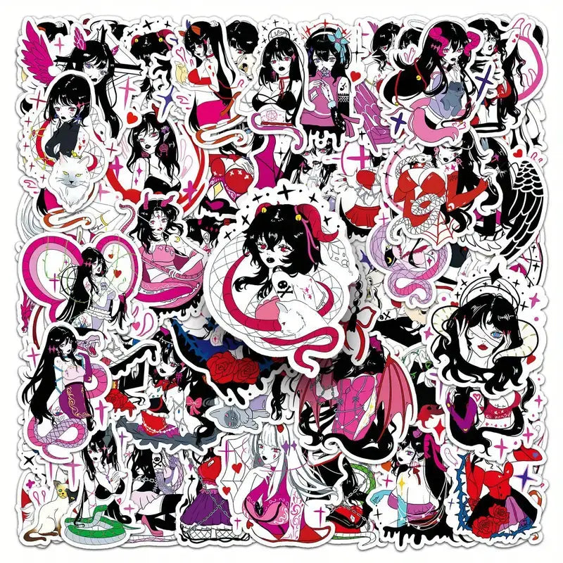 Goth Anime Girls Stickers