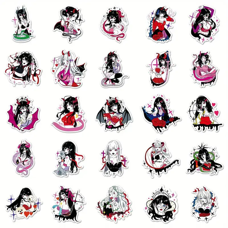 Goth Anime Girls Stickers