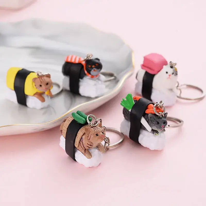 Sushi Cat Keychain