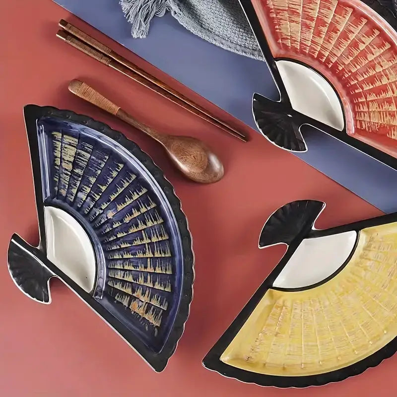 Plato de sushi de abanico japonés