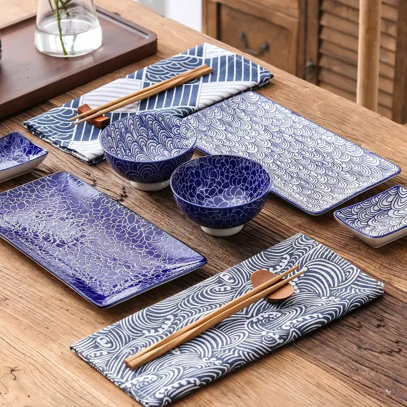 Blue Dream Sushi Plate Set