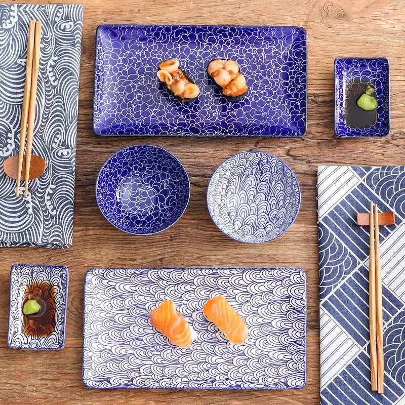 Blue Dream Sushi Plate Set