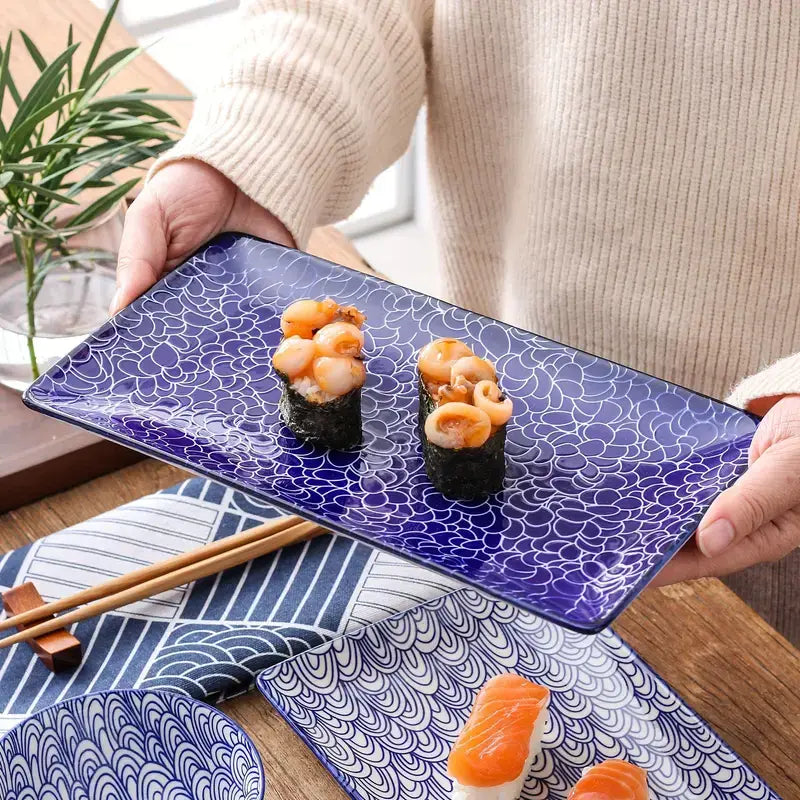 Juego de platos de sushi Blue Dream