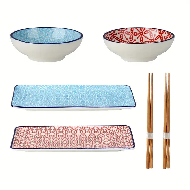 Azure Spring Sushi Plate Set