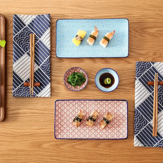 Ensemble d&#39;assiettes à sushi Azure Spring