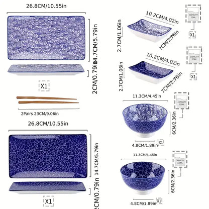 Blue Dream Sushi Plate Set