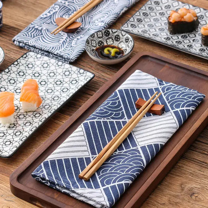 Folk Florals Sushi Plate Set