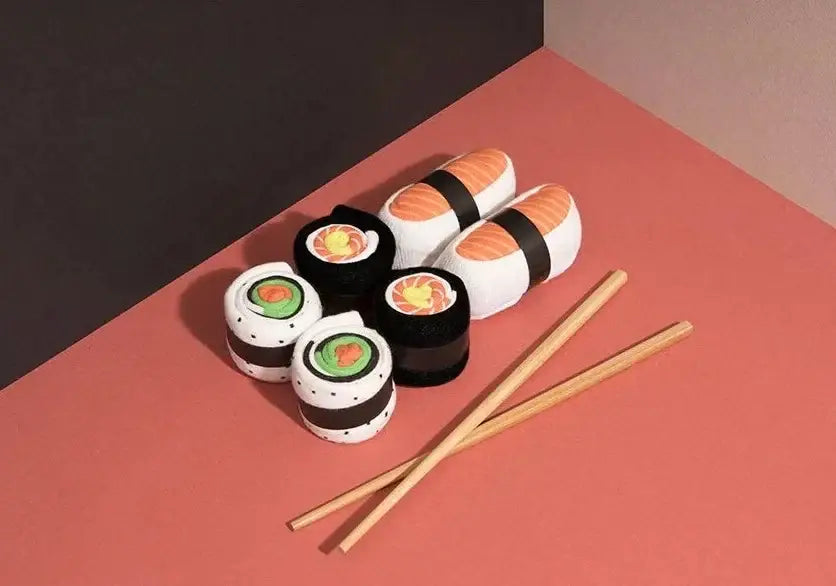 Calzini divertenti per sushi box