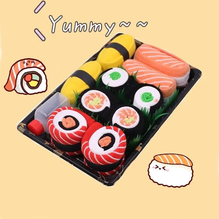 Chaussettes drôles de boîte à sushi