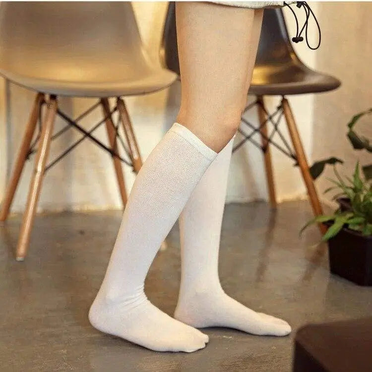 White Knee High Tabi Socks