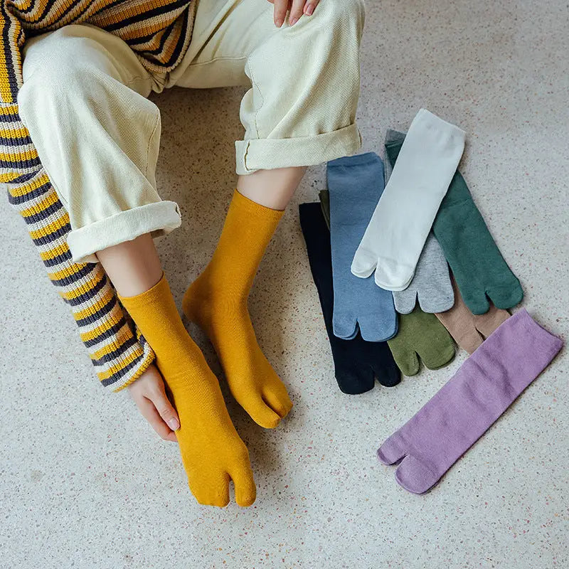 Mustard Yellow Tabi Socks