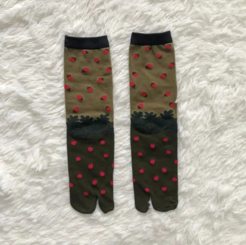 Acorn Autumn Tabi Socks