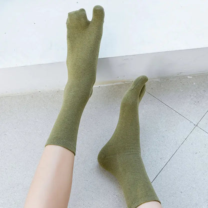 Khaki Green Tabi Socks