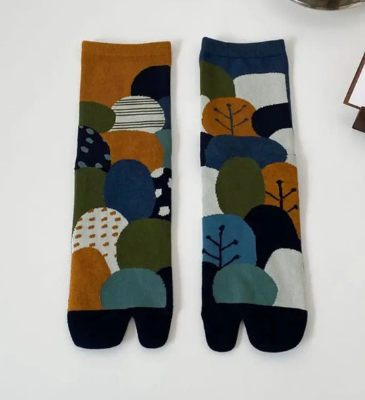 Tree Forest Tabi Socks
