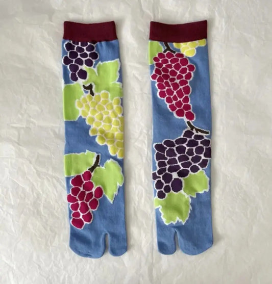 Calcetines Tabi de uvas de vid