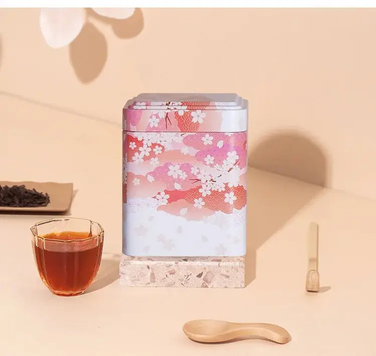 Sakura Flower Tea Box Canister