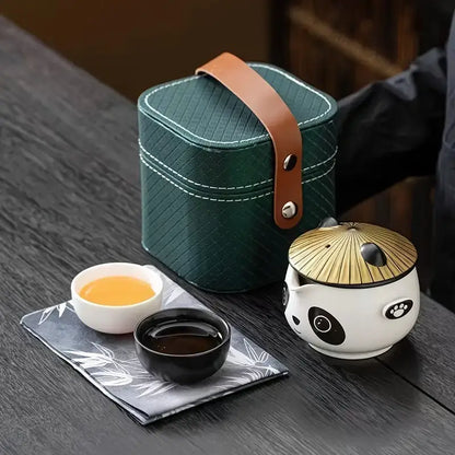 Cute Panda Travel Teapot Set