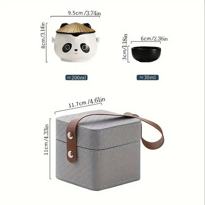 Cute Panda Travel Teapot Set