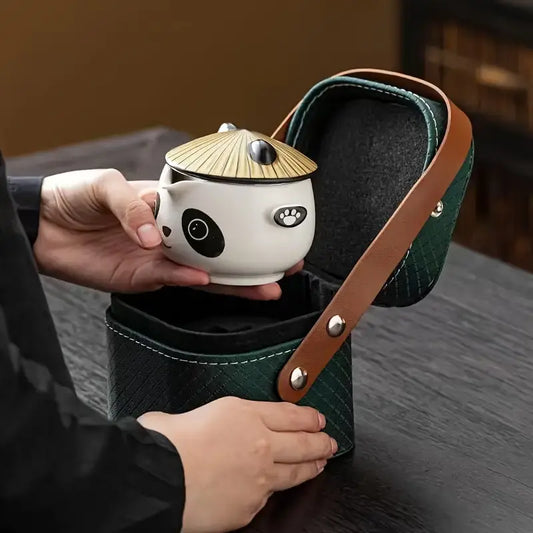 Cute Panda Travel Teapot Set