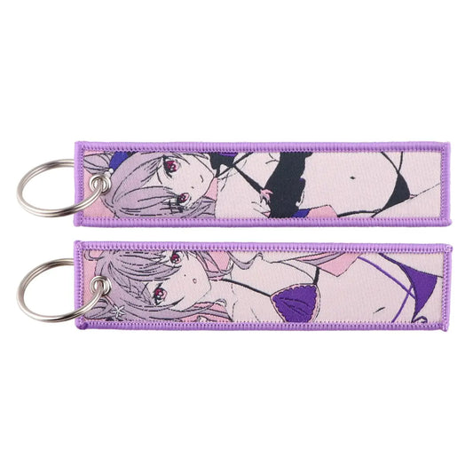 Waifu Purple Anime JDM Keychain