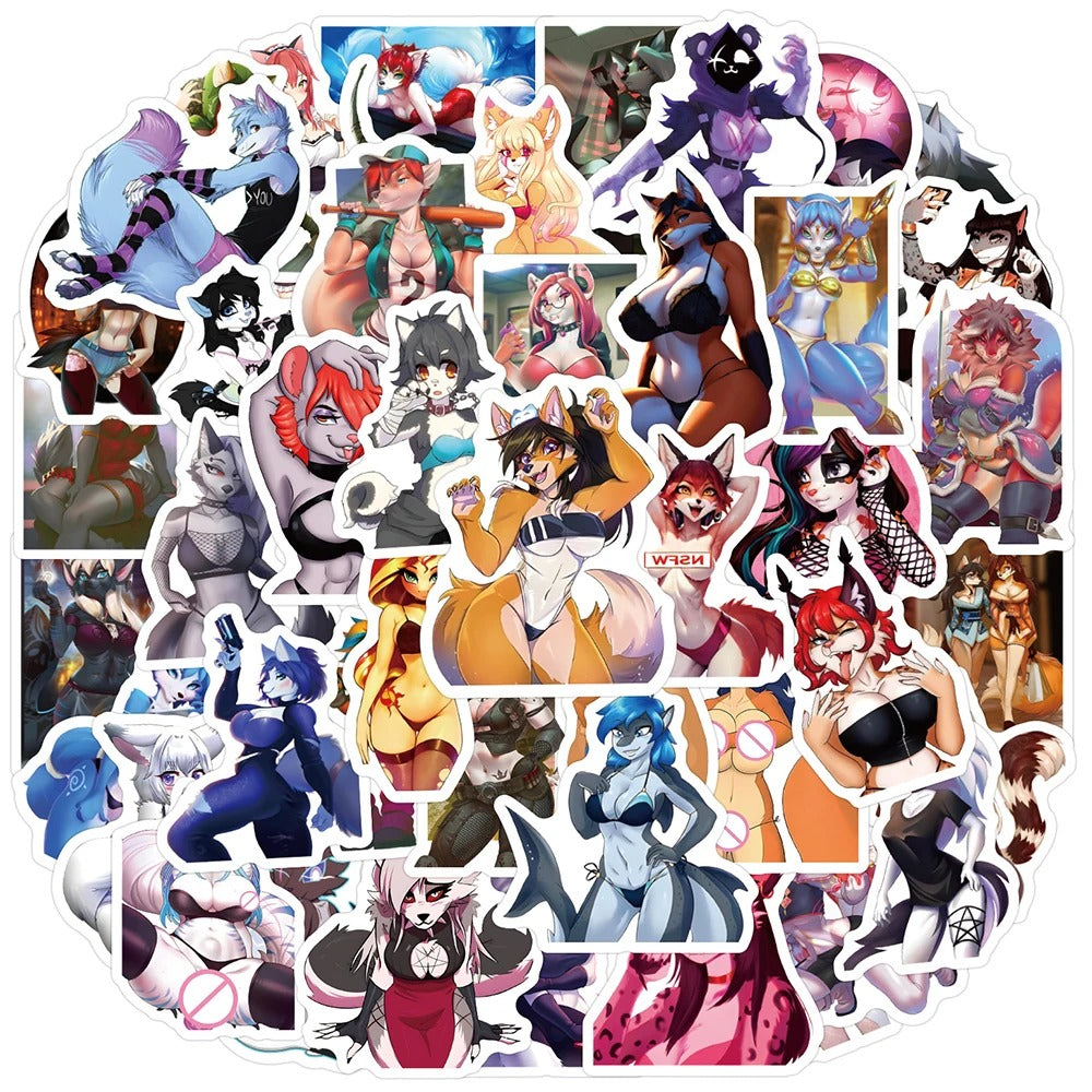 Waifu Furries Anime Stickers