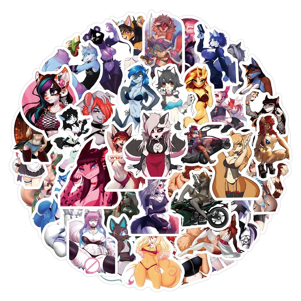 Waifu Furries Anime Stickers