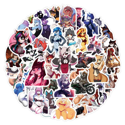 Waifu Furries Anime Stickers