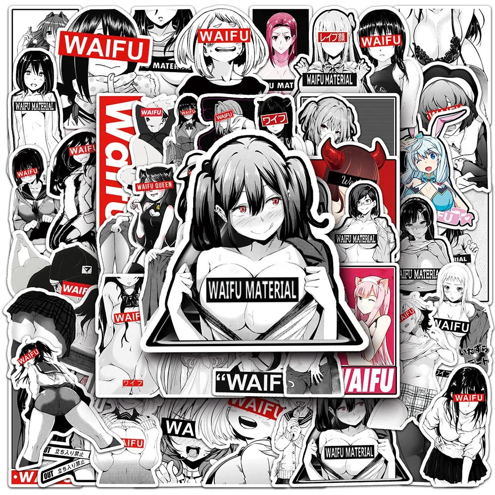 Waifu Material Supreme Stickers