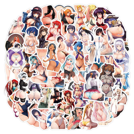 Vibrant Waifu Anime Stickers