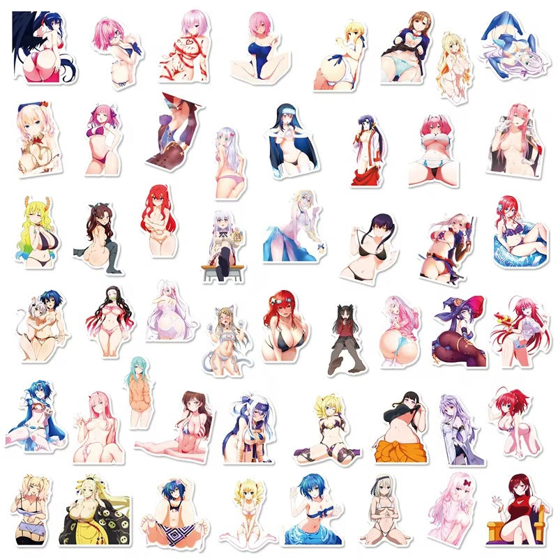 Colorful Waifu Anime Stickers