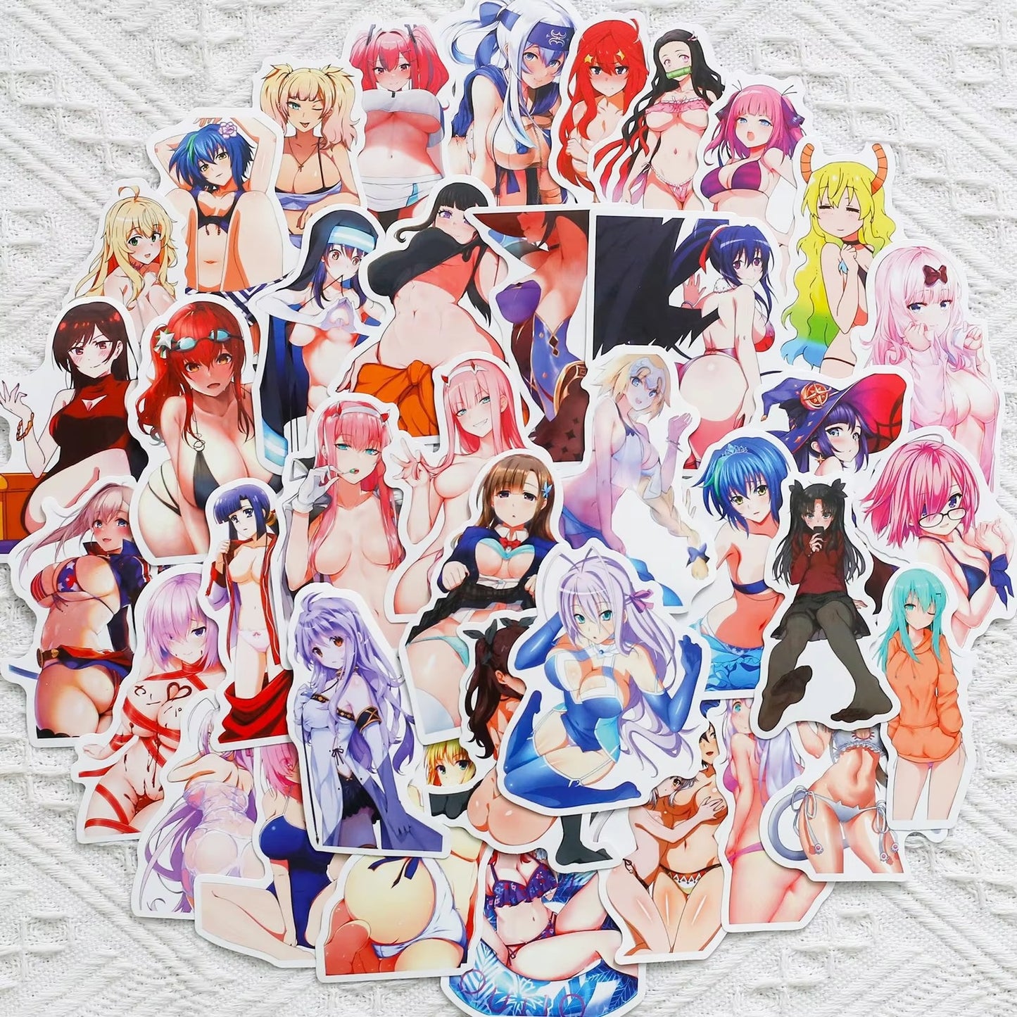 Colorful Waifu Anime Stickers