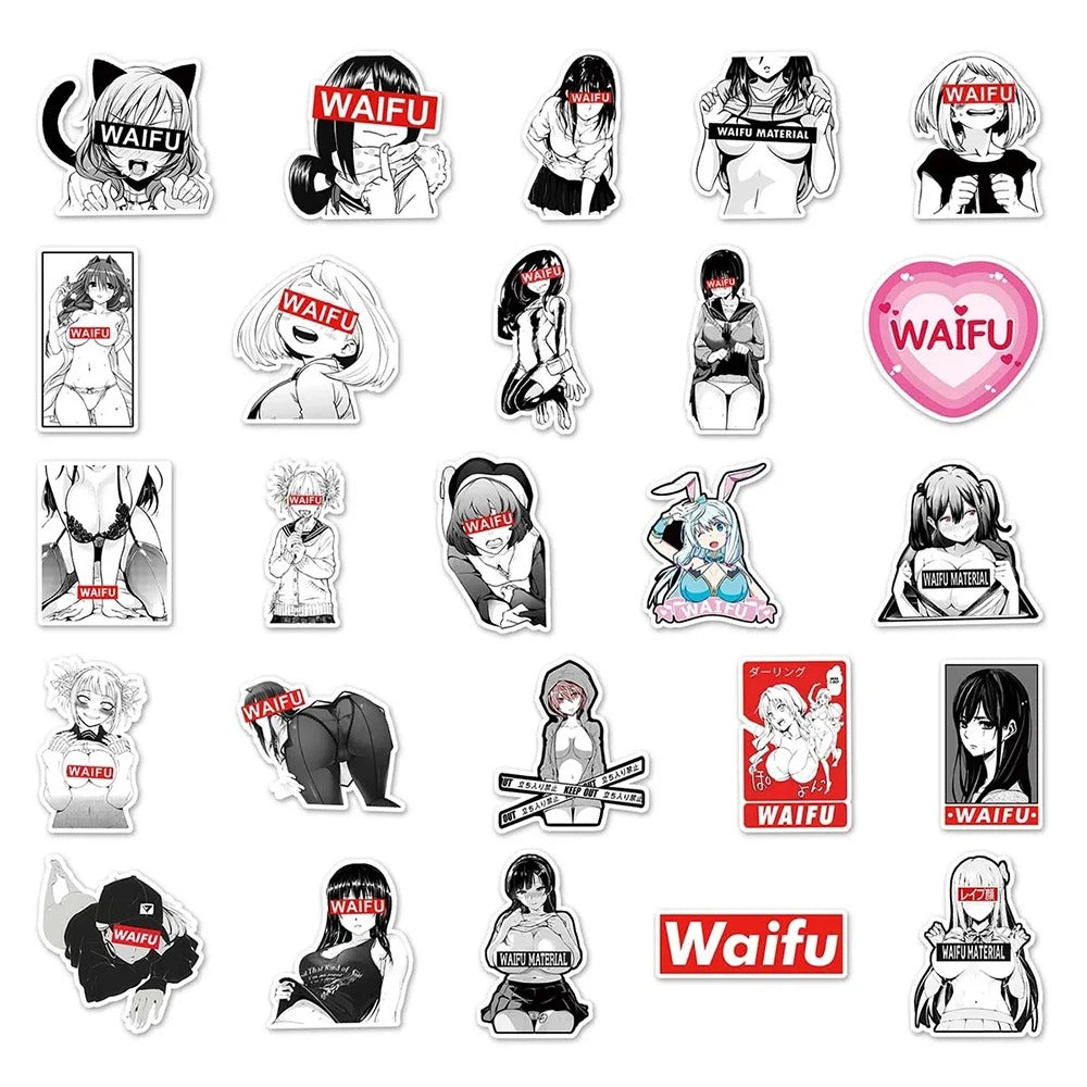 Waifu Material Supreme Stickers