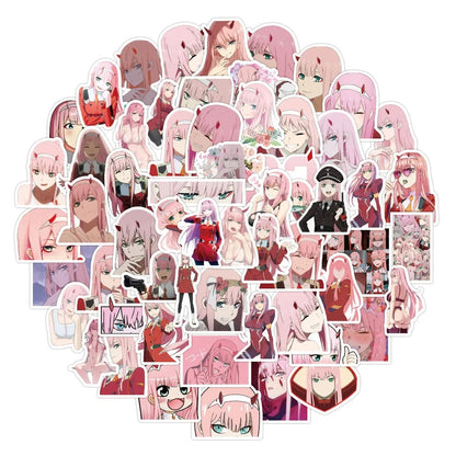 Zero Two Waifu Anime Stickers