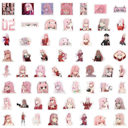 Zero Two Waifu Anime Stickers