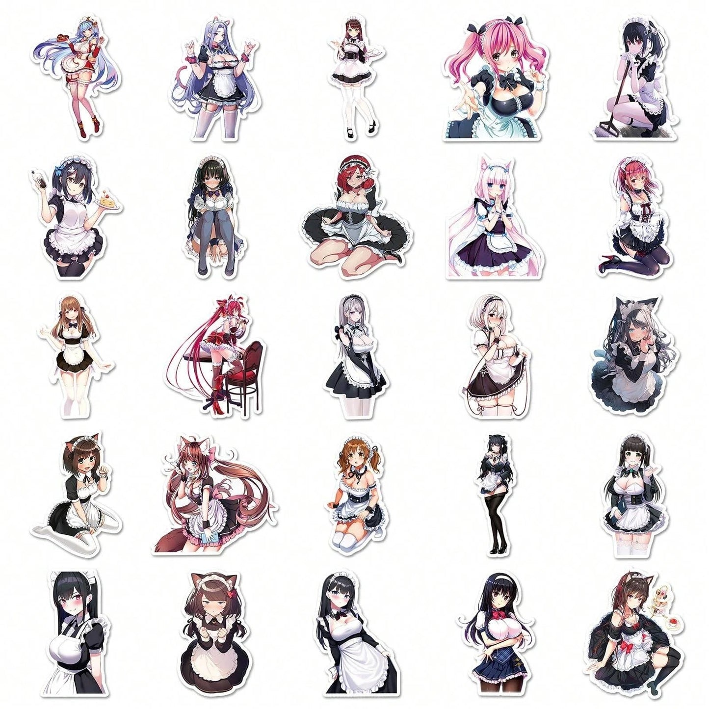 Waifu Maids Anime Stickers