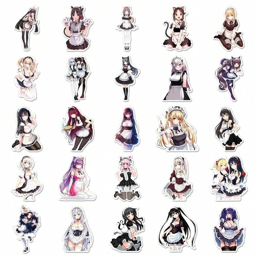 Waifu Maids Anime Stickers