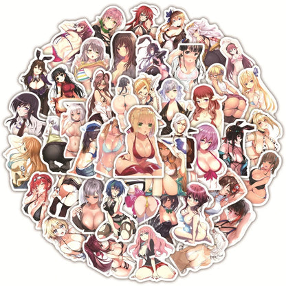 Voluptuous Waifu Anime Girls Stickers