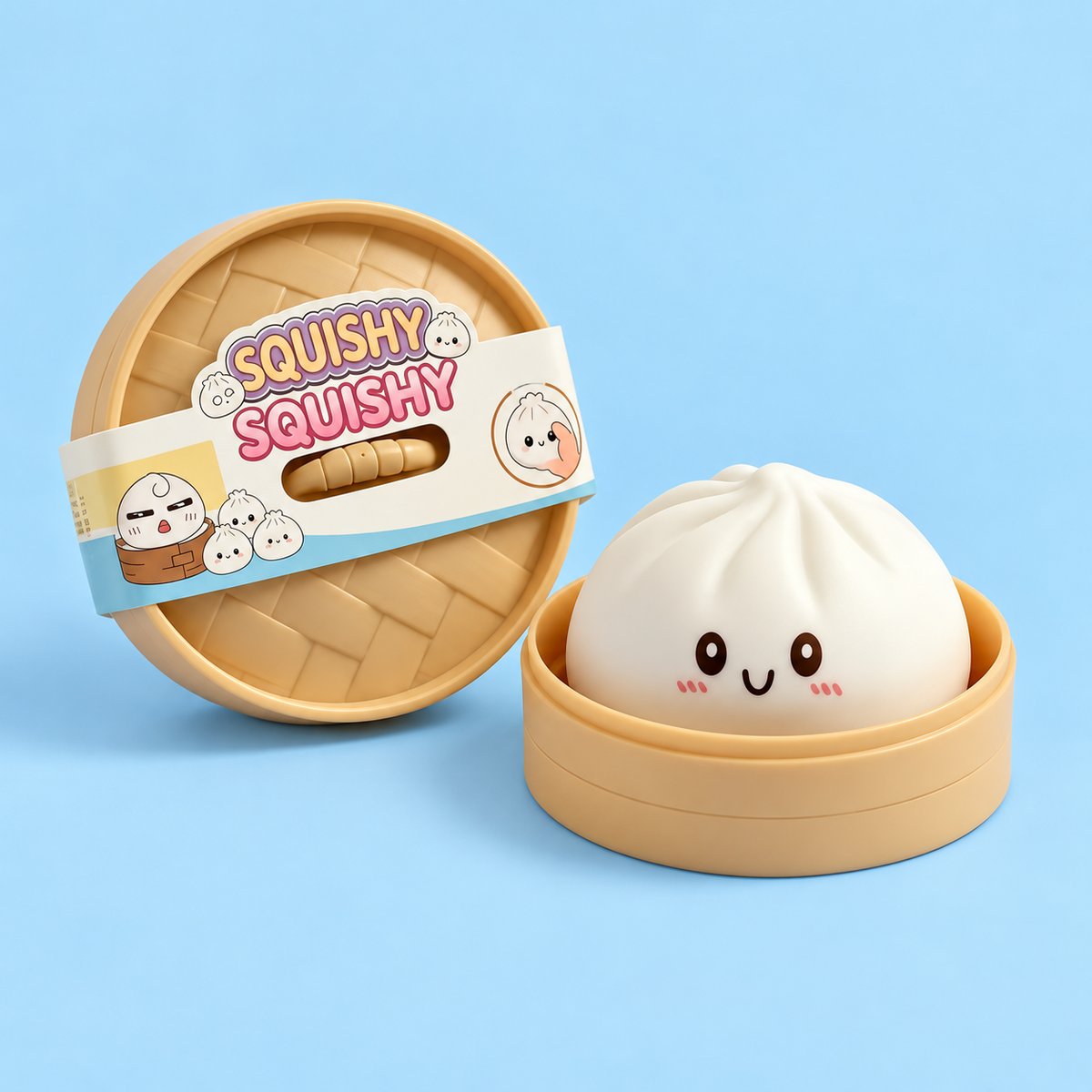 White Pastel Dumpling Squishy, additional product view 3