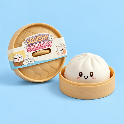White Pastel Dumpling Squishy, additional product view 3